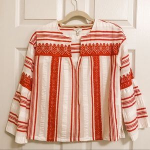 Joie Bell Sleeve Embroidered Top